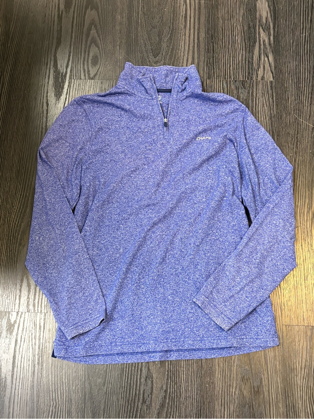 Chaps Sport M Blue Quarter Zip Pullover Men’s Golf Casual athletic Preppy